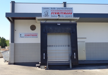 Fleischgrosshandel Schmittmann, Eingang